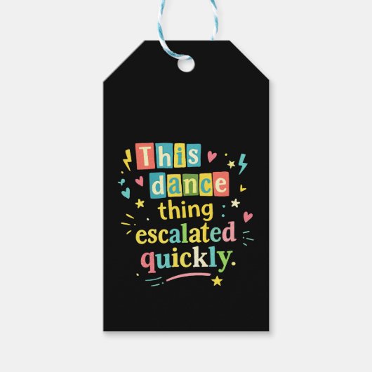 Deze danssituatie escaleerde snel cadeaulabel (Voorkant)