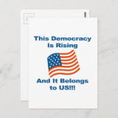 Deze democratie groeit en behoort tot ons! briefkaart (Voorkant / Achterkant)