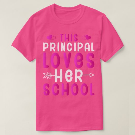 Deze directeur houdt van haar school t-shirt (Design voorkant)