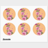 Deze Displays & Packaging Productlabels bloemig Ronde Sticker (Vel)