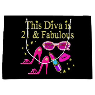 DEZE DIVA IS 21 EN FABULOUS ONTWERP LARGE CADEAUTASJE