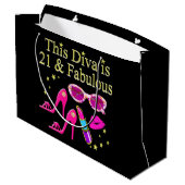 DEZE DIVA IS 21 EN FABULOUS ONTWERP LARGE CADEAUTASJE (Achterkant Gekanteld)