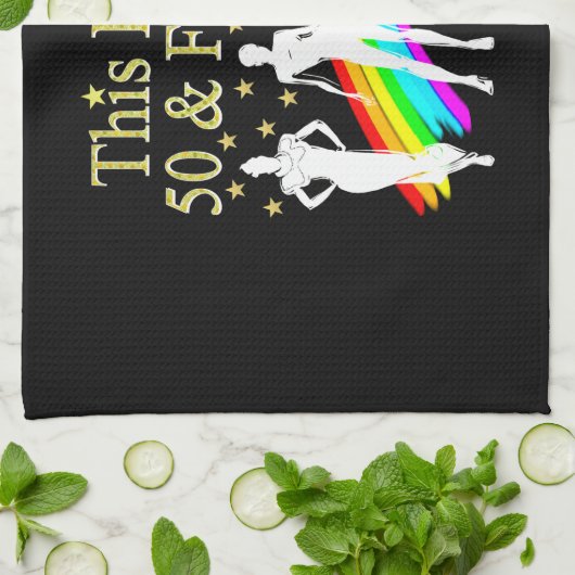 DEZE DIVA IS 50 EN FANTASTISCH 50 JARIG THEEDOEK (Gevouwen)