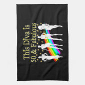 DEZE DIVA IS 50 EN FANTASTISCH 50 JARIG THEEDOEK (Verticaal)