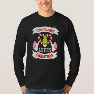 Deze docent houdt van Kerstmis Professor Onderwijz T-shirt