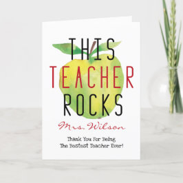 Deze docent rockt Waterverf Apple Bedankkaart