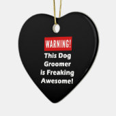 Deze Dog Groomer is Geweldige. Keramisch Ornament (Links)