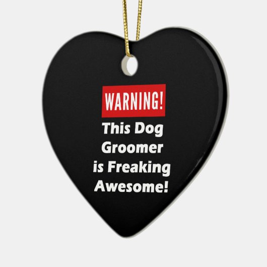 Deze Dog Groomer is Geweldige. Keramisch Ornament (Links)