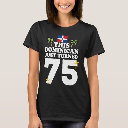 Deze Dominicaan is net 75 Dominicano 75e Bir gewor T-shirt (Voorkant)