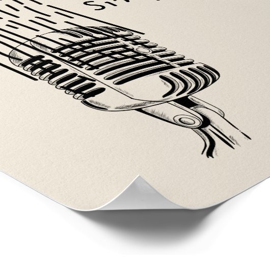 Deze douche is voor het zingen poster (Hoek)