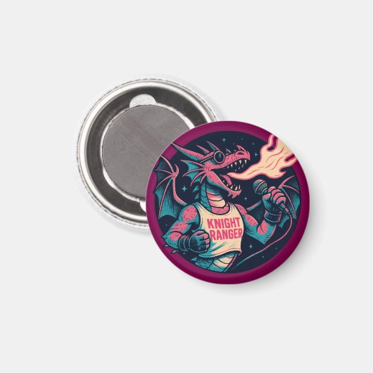 Deze draak spuugt vuur magneet (Voorkant / Achterkant)