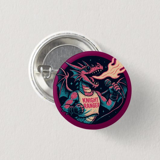 Deze draak spuugt vuur ronde button 3,2 cm (Voorkant /achterkant)
