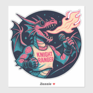 Deze draak spuugt vuur sticker