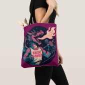 Deze draak spuugt vuur tote bag (Dichtbij)
