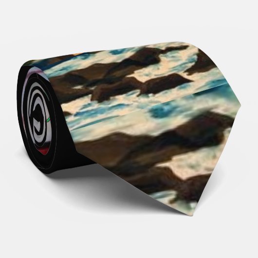 deze, draak, stenen, rotsen stropdas (Opgerold)