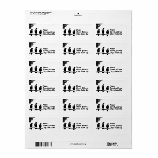 Deze drie etiket (Full Sheet)