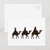 Deze drie koningen van Orient zijn kersttekeningen Feestdagenkaart (Voorkant / Achterkant)