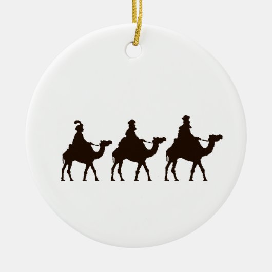 Deze drie koningen van Orient zijn kersttekeningen Keramisch Ornament (Voorkant)