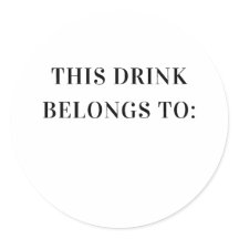 Deze drink behoort toe. Zwart wit eenvoudig huweli