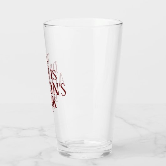Deze Drink is | Aangepast Initiaal Drink glas (Links)
