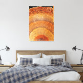 Deze dwarsdoorsnede van dennenhout shows de epider canvas afdruk (Insitu (Slaapkamer))