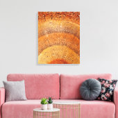 Deze dwarsdoorsnede van dennenhout shows de epider canvas afdruk (Insitu (Woonkamer))