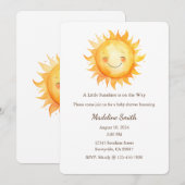 Deze Een beetje zonneschijn is op komst Uitnodigin Kaart (Voorkant / Achterkant)