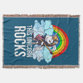 Deze eenhoorn rockt gitaar deken