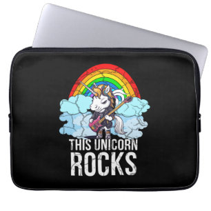 Deze eenhoorn rockt gitaar laptop sleeve
