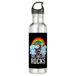 Deze eenhoorn rockt gitaar waterfles 