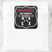 DEZE EIGENDOM IS BEWAAKT DOOR HONDEN STICKER (Tas)