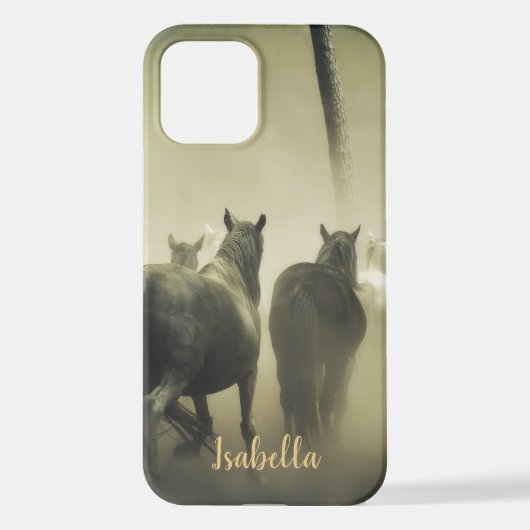 Deze Elegant Horse Lovers personaliseren iPhone Hoesje (Achterkant)
