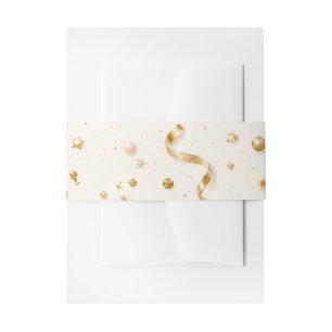 Deze Elegante Champagne Confetti Ontwerp Werkt voo Uitnodigingen Wikkel