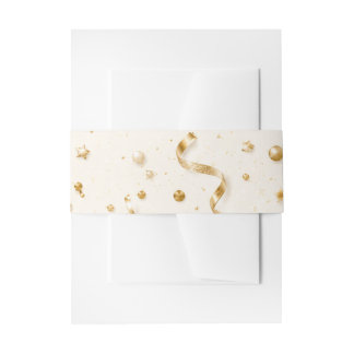 Deze Elegante Champagne Confetti Ontwerp Werkt voo Uitnodigingen Wikkel