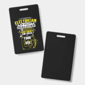 Deze elektricien is volledig gekwalificeerd badge (Voor- en achterkant)