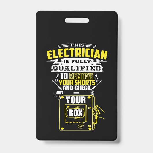Deze elektricien is volledig gekwalificeerd badge (Voorzijde)