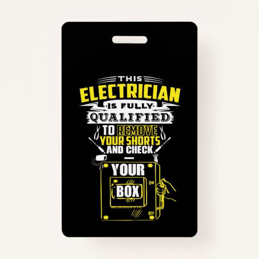 Deze elektricien is volledig gekwalificeerd badge (Voorkant)