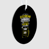 Deze elektricien is volledig gekwalificeerd ornament (voorkant)