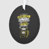 Deze elektricien is volledig gekwalificeerd ornament (voorkant)