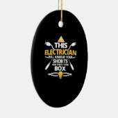 Deze elektricien zal uw korte broek verwijderen keramisch ornament (Rechts)