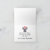 Deze ellefante kerstkaart feestdagen kaart (Binnen)