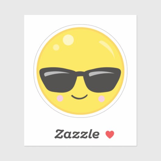 Deze emoji is cool sticker (Vel)