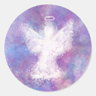 Deze engel sturen om je te volgen ronde sticker