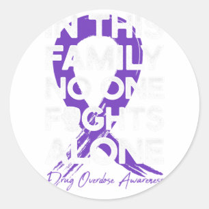 Deze familie drug overdosis krijger ronde sticker