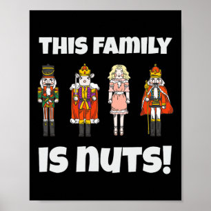 Deze familie is een notenkrakerteam met bijpassend poster