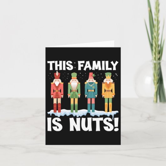 Deze familie is Noten Notenkraker Squad Kerstmat Kaart (Voorkant)