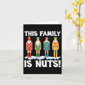Deze familie is Noten Notenkraker Squad Kerstmat Kaart (Gele Bloem)