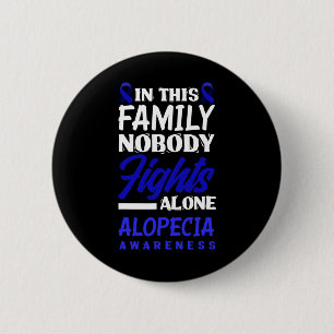 Deze familie niemand vecht alleen alopecia bewustz ronde button 5,7 cm