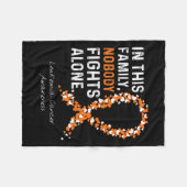 Deze familie niemand vecht alleen leukemie als kan fleece deken (Voorkant (Horizontaal))