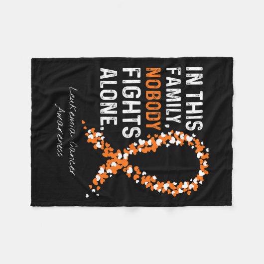 Deze familie niemand vecht alleen leukemie als kan fleece deken (Voorkant (Horizontaal))